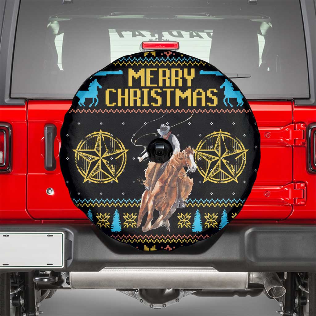 Cowboy Merry Christmas Spare Tire Cover DT04 - Wonder Print Shop