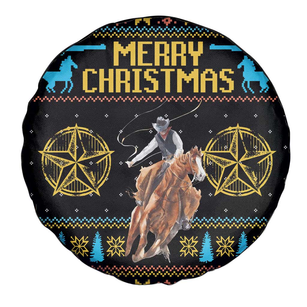 Cowboy Merry Christmas Spare Tire Cover DT04 - Wonder Print Shop