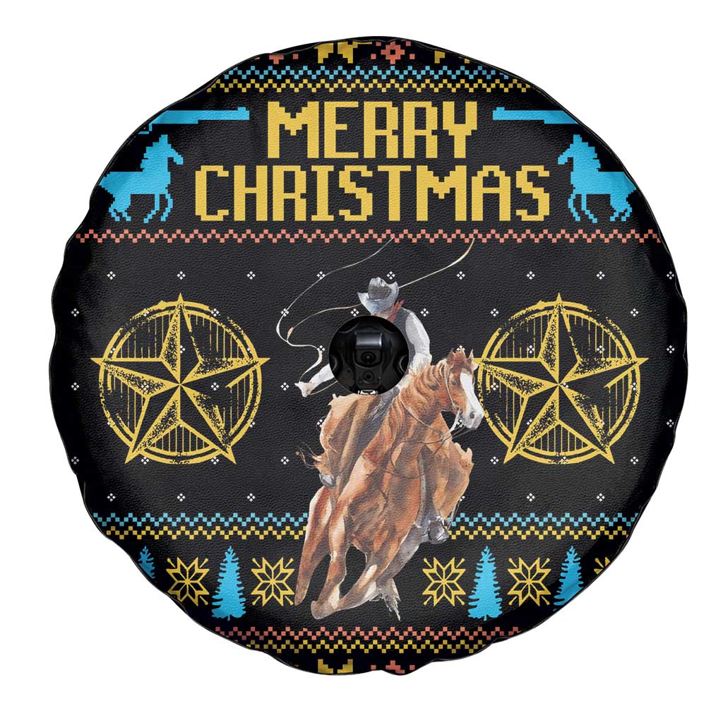 Cowboy Merry Christmas Spare Tire Cover DT04 - Wonder Print Shop
