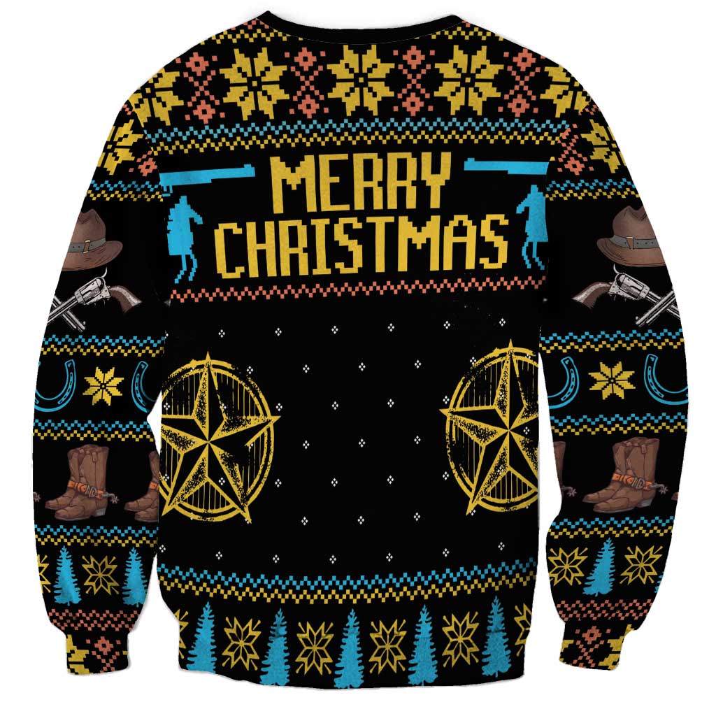 Cowboy Merry Christmas Sweatshirt DT04 - Wonder Print Shop