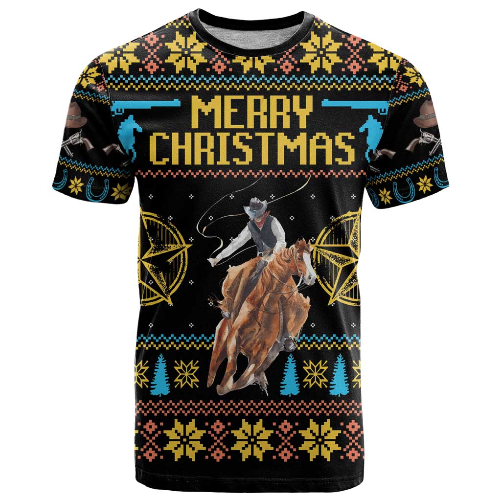 Cowboy Merry Christmas T Shirt DT04 - Wonder Print Shop