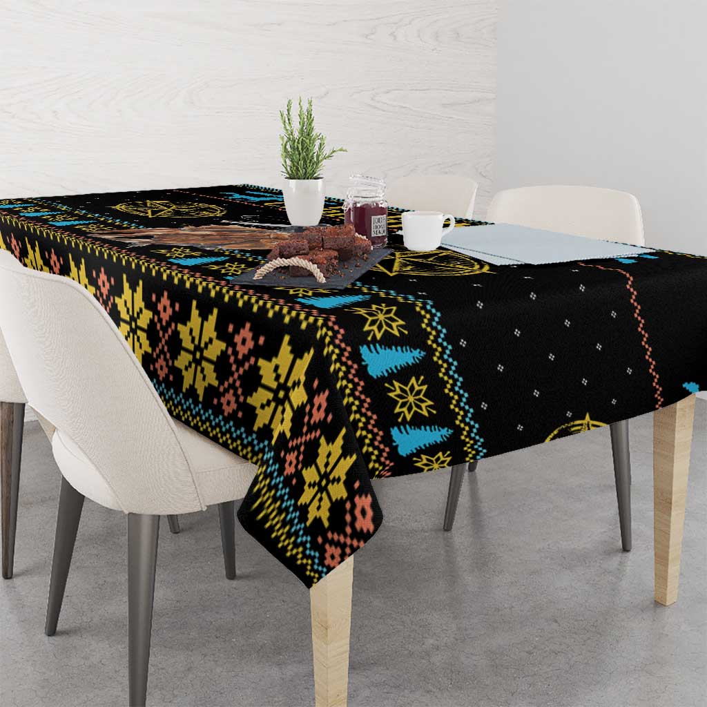 Cowboy Merry Christmas Tablecloth DT04 - Wonder Print Shop