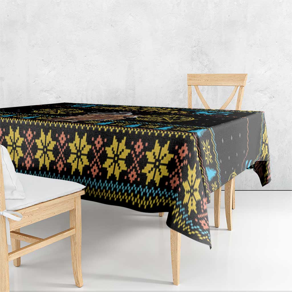 Cowboy Merry Christmas Tablecloth DT04 - Wonder Print Shop