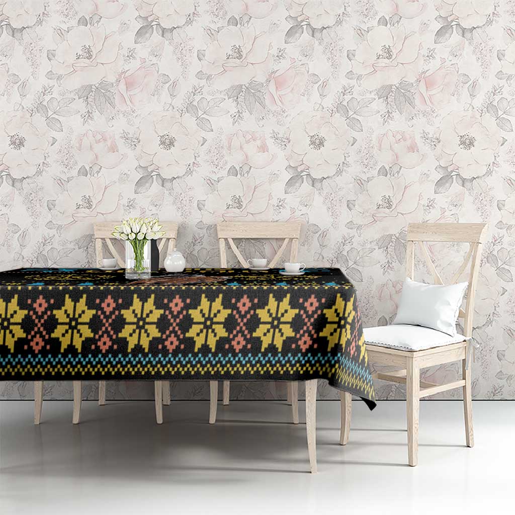 Cowboy Merry Christmas Tablecloth DT04 - Wonder Print Shop