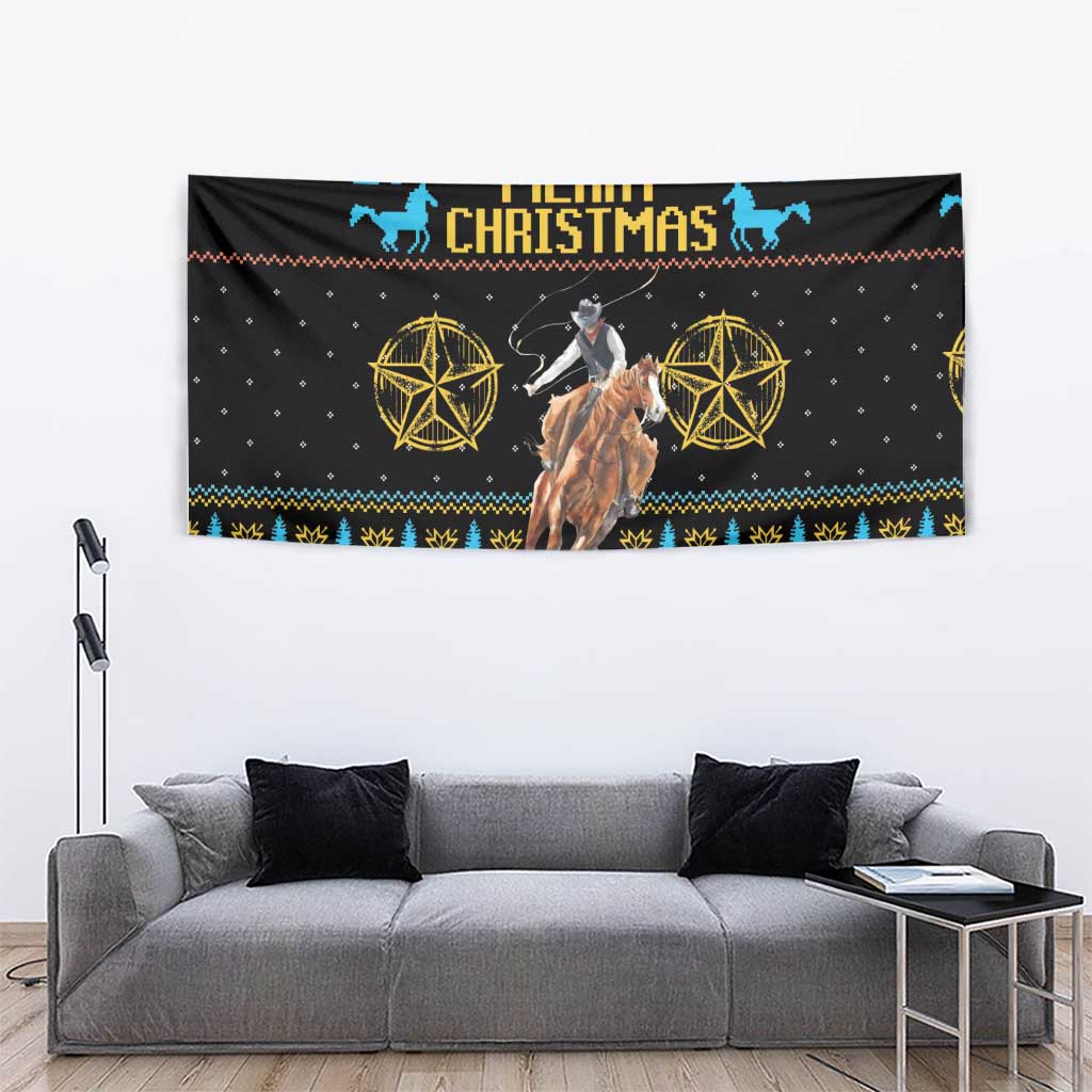 Cowboy Merry Christmas Tapestry DT04 - Wonder Print Shop