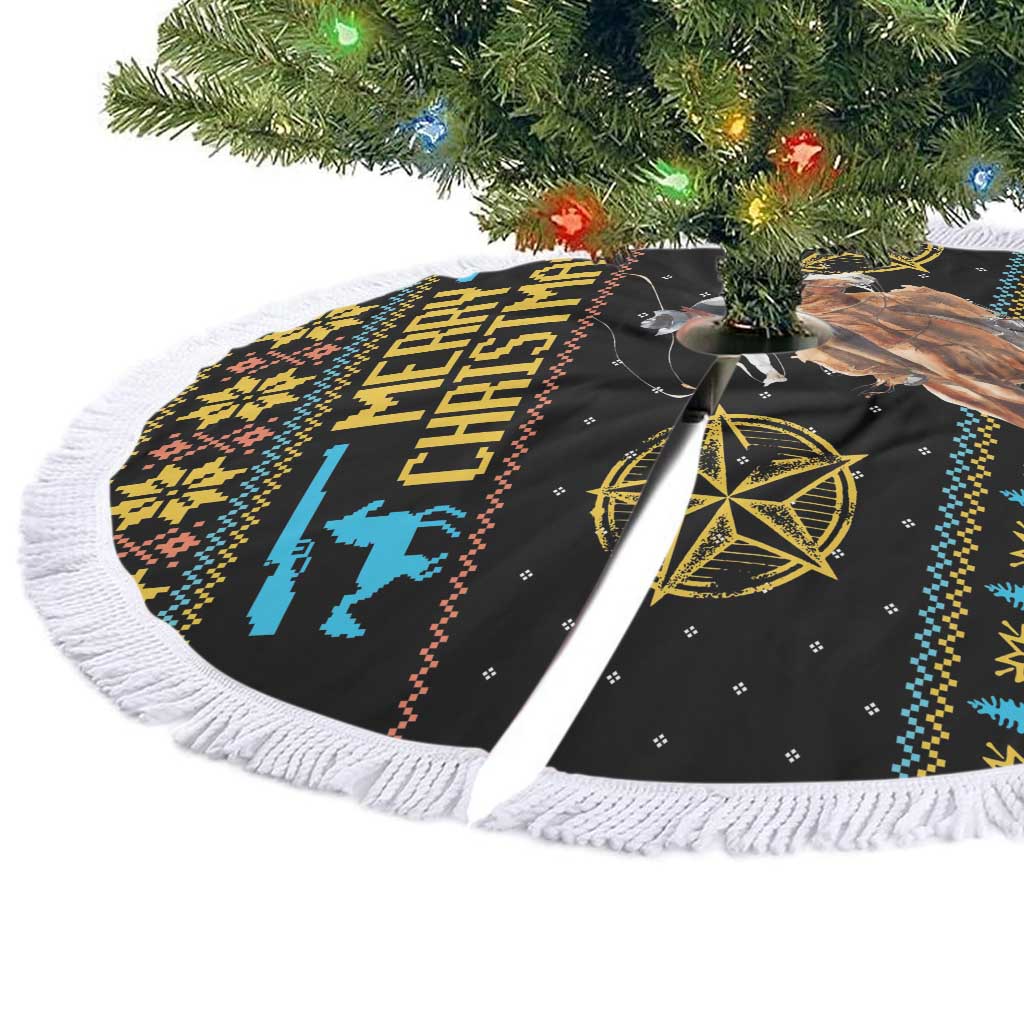 Cowboy Merry Christmas Tree Skirt DT04 - Wonder Print Shop