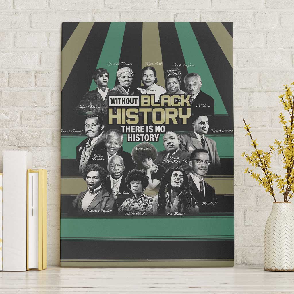 Without Black History There Is No History Canvas Wall Art African Hub