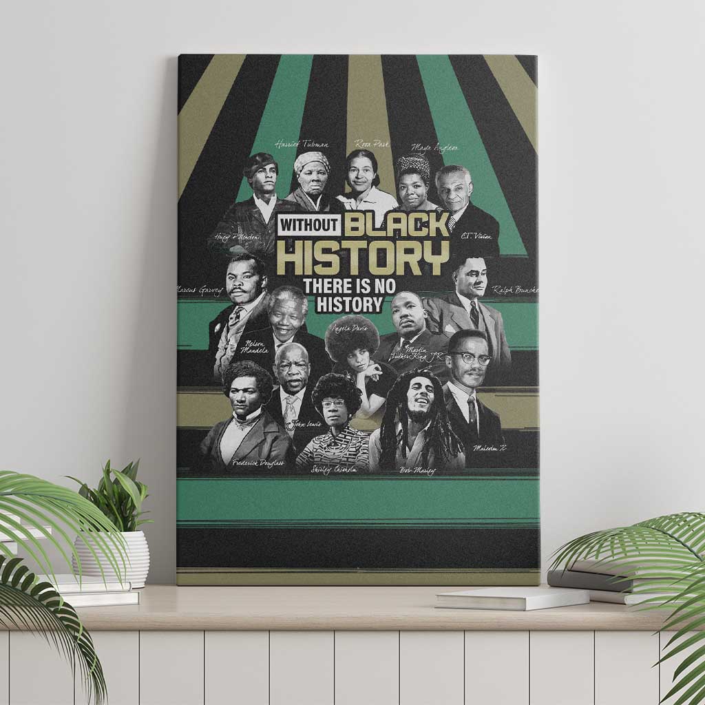 Without Black History There Is No History Canvas Wall Art African Hub