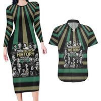 Without Black History There Is No History Couples Matching Long Sleeve Bodycon Dress and Hawaiian Shirt African Hub