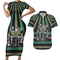 Without Black History There Is No History Couples Matching Short Sleeve Bodycon Dress and Hawaiian Shirt African Hub