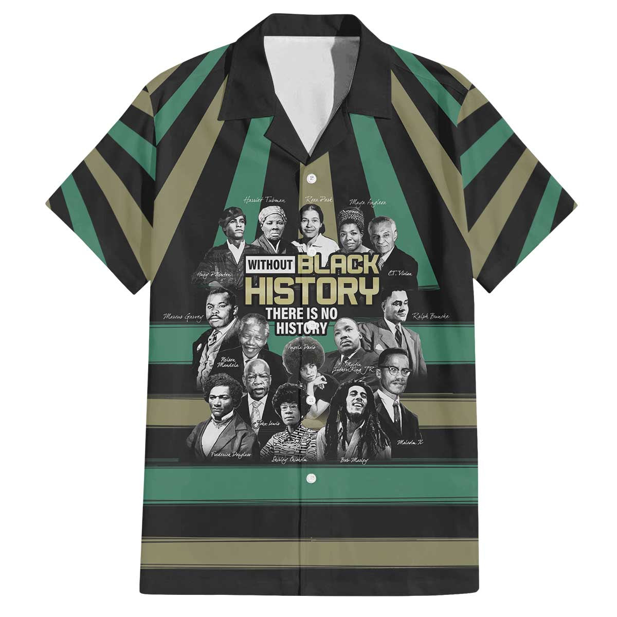 Without Black History There Is No History Family Matching Off The Shoulder Long Sleeve Dress and Hawaiian Shirt African Hub