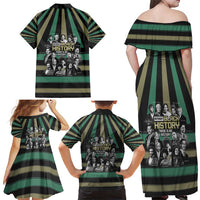 Without Black History There Is No History Family Matching Off Shoulder Maxi Dress and Hawaiian Shirt African Hub