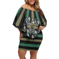Without Black History There Is No History Family Matching Off Shoulder Short Dress and Hawaiian Shirt African Hub