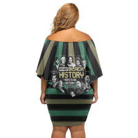 Without Black History There Is No History Family Matching Off Shoulder Short Dress and Hawaiian Shirt African Hub