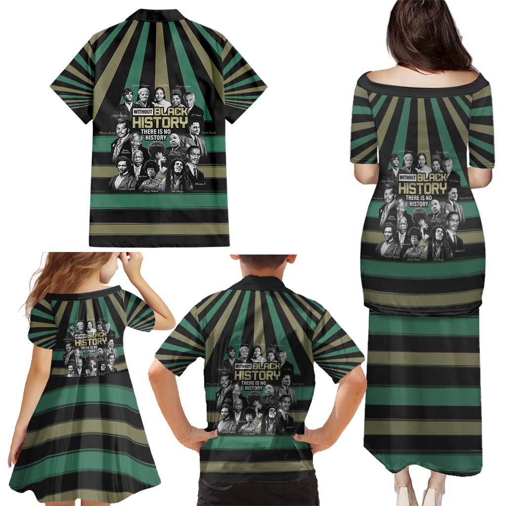 Without Black History There Is No History Family Matching Puletasi and Hawaiian Shirt African Hub