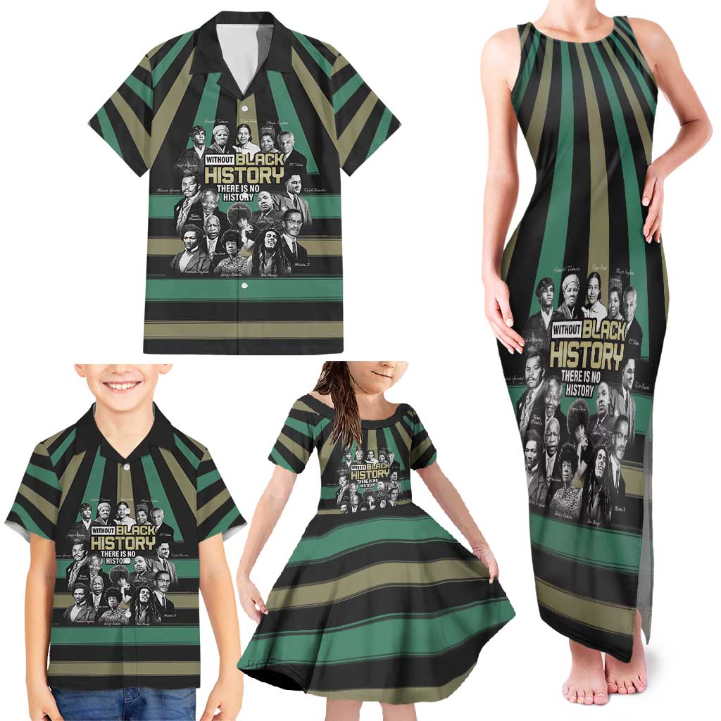 Without Black History There Is No History Family Matching Tank Maxi Dress and Hawaiian Shirt African Hub
