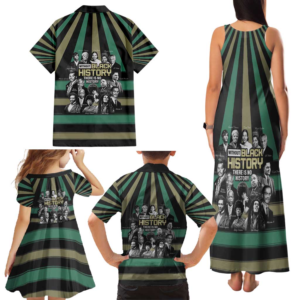 Without Black History There Is No History Family Matching Tank Maxi Dress and Hawaiian Shirt African Hub