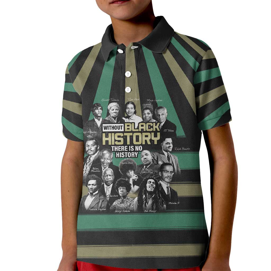 Without Black History There Is No History Kid Polo Shirt African Hub