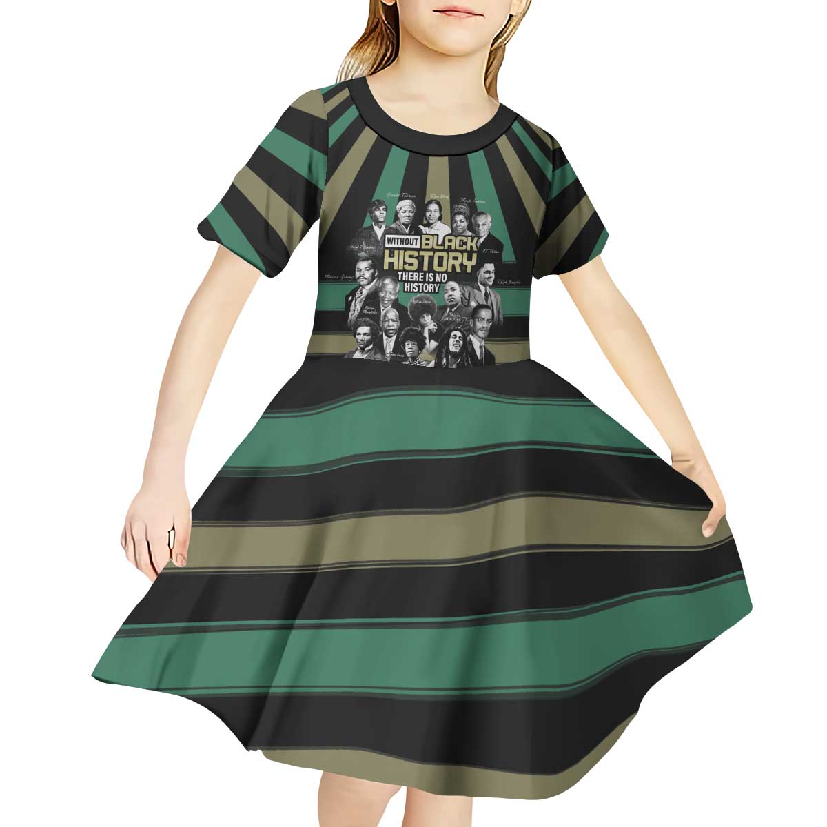 Without Black History There Is No History Kid Short Sleeve Dress African Hub