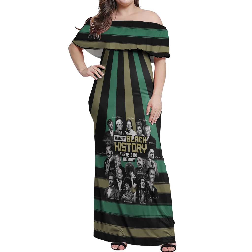 Without Black History There Is No History Off Shoulder Maxi Dress African Hub
