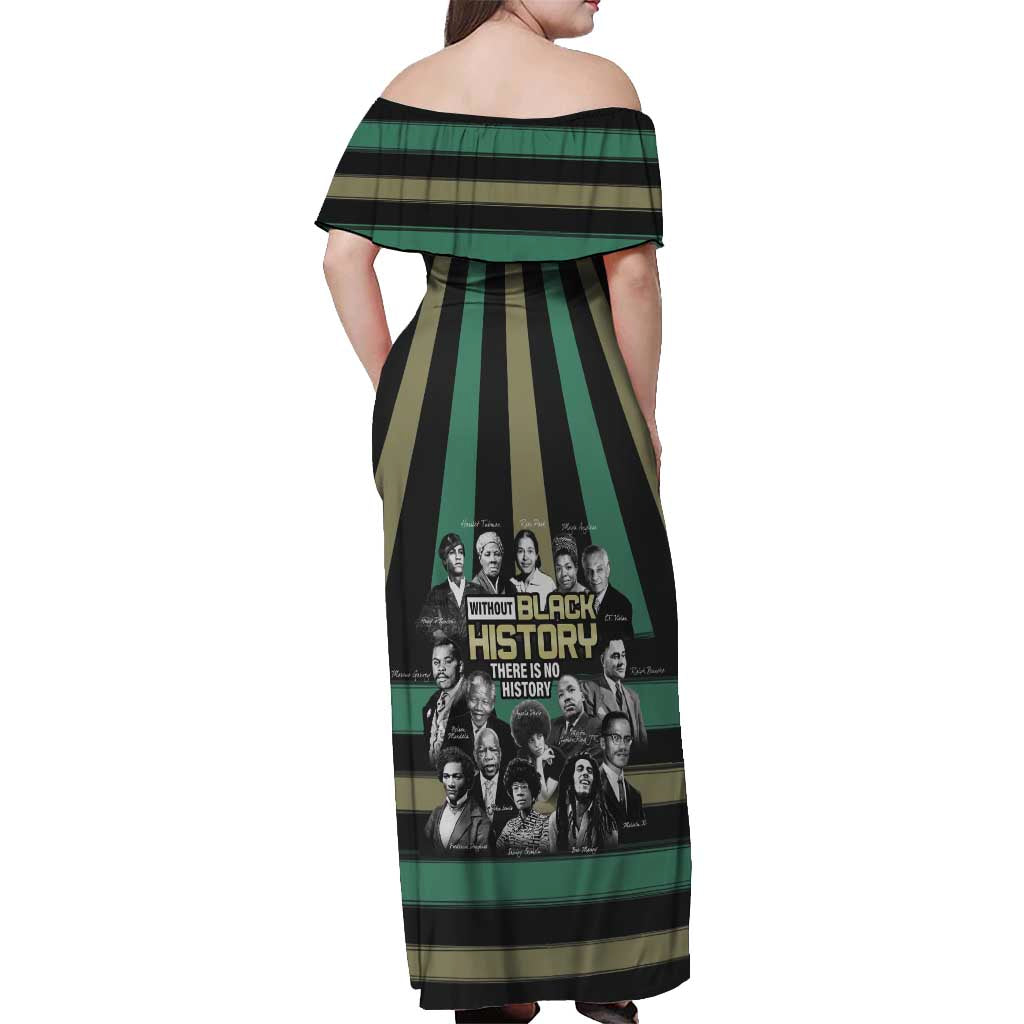 Without Black History There Is No History Off Shoulder Maxi Dress African Hub