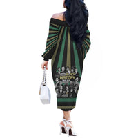 Without Black History There Is No History Off The Shoulder Long Sleeve Dress African Hub