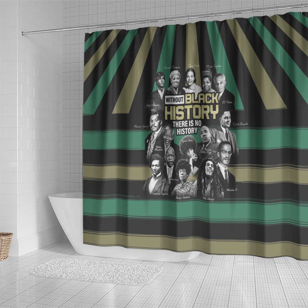 Without Black History There Is No History Shower Curtain African Hub