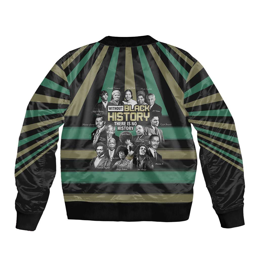 Without Black History There Is No History Sleeve Zip Bomber Jacket African Hub