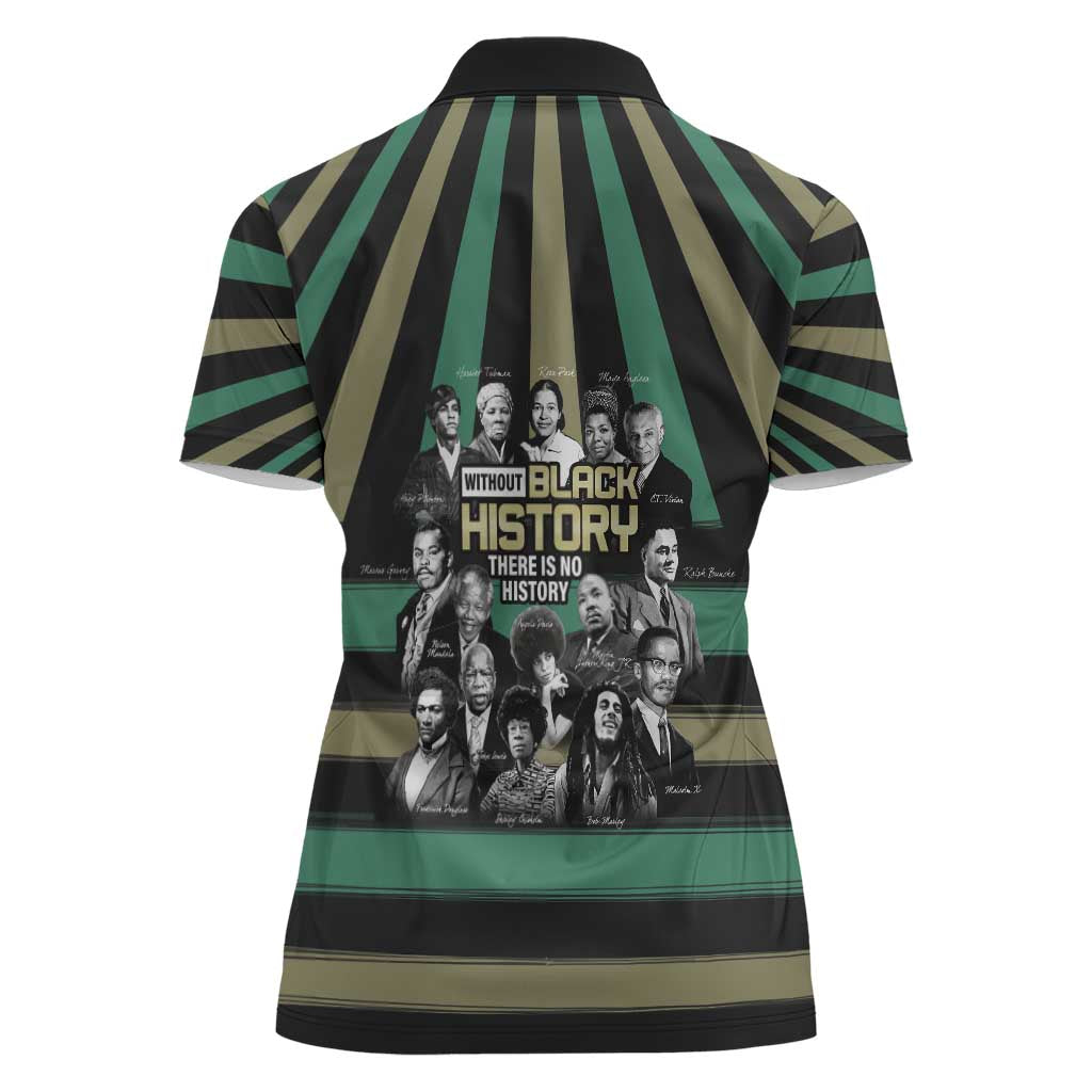 Without Black History There Is No History Women Polo Shirt African Hub