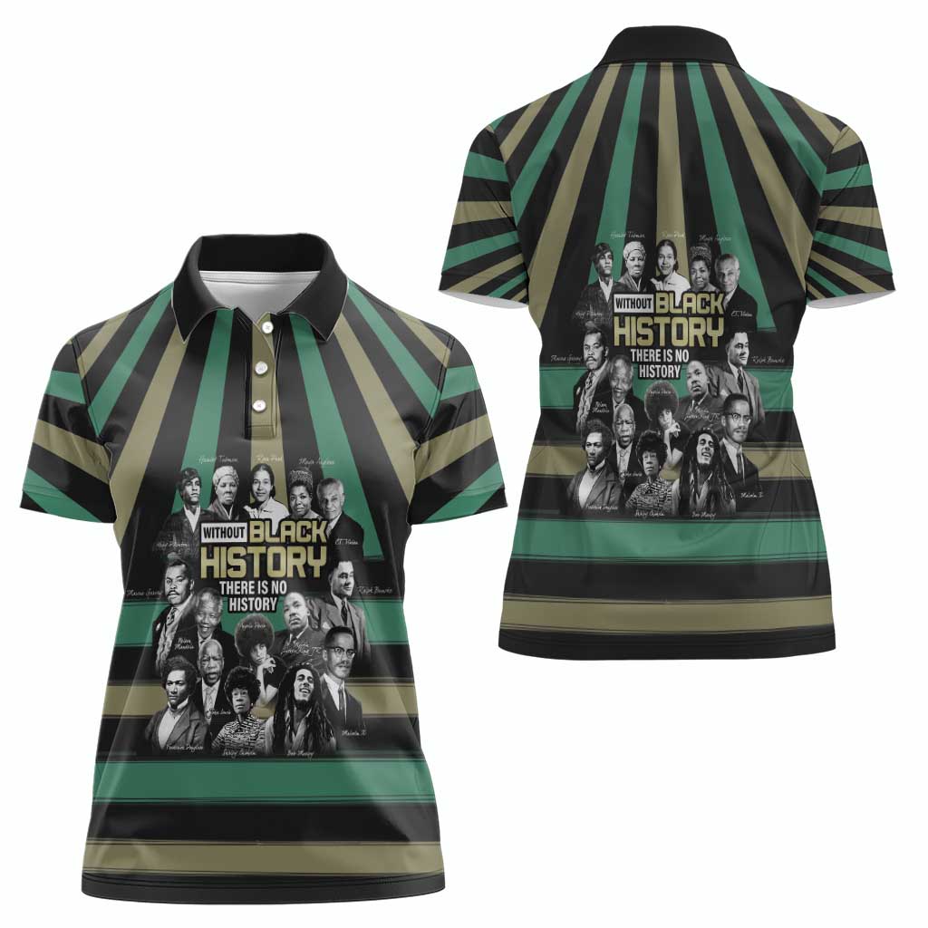 Without Black History There Is No History Women Polo Shirt African Hub