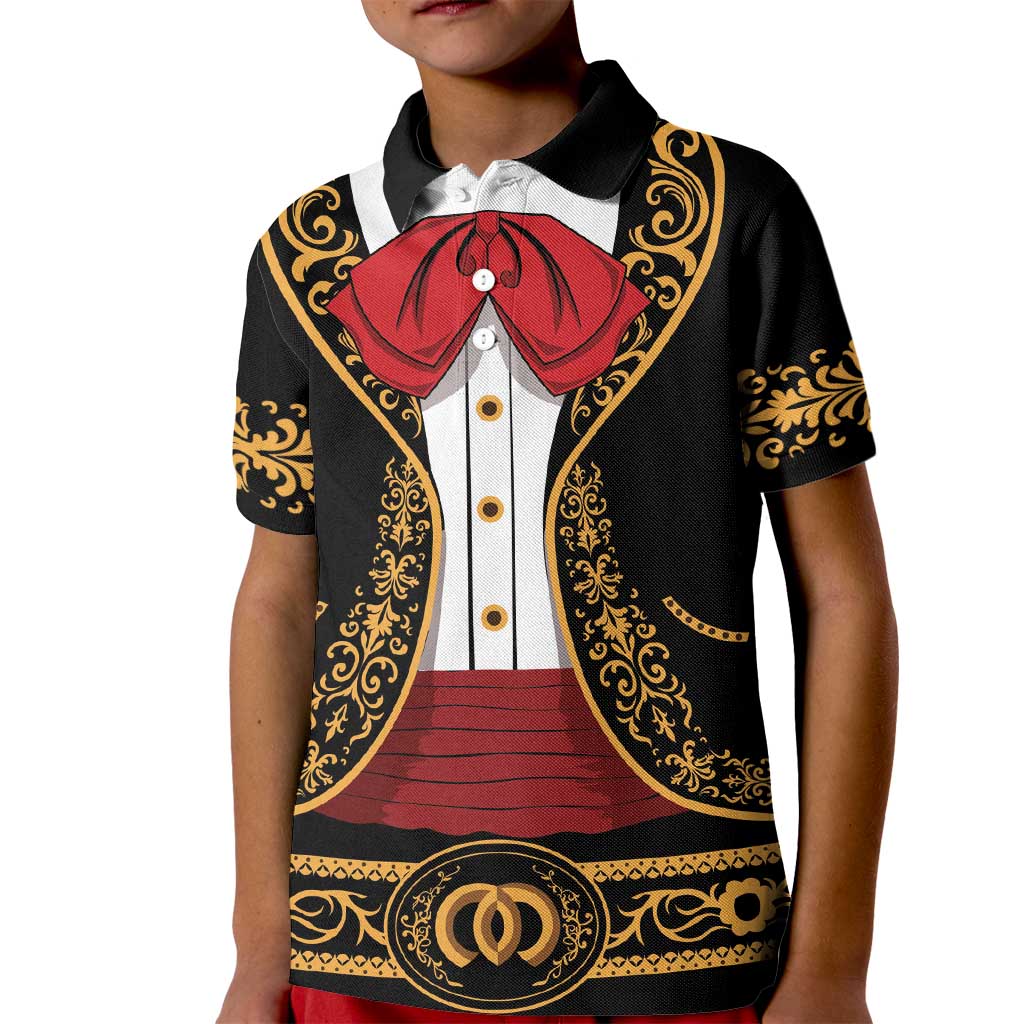 Mexican Charro Suit Kid Polo Shirt 2025 Cinco De Mayo Costume