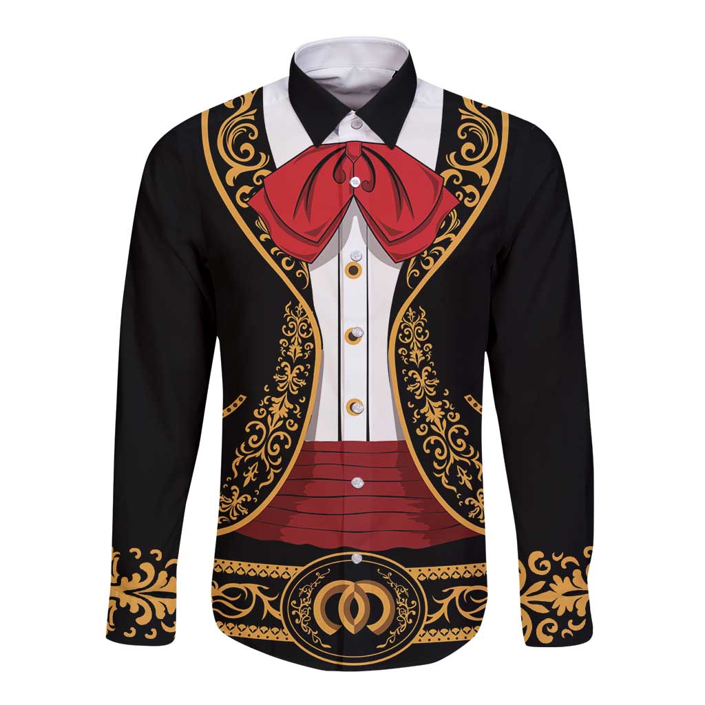 Mexican Charro Suit Long Sleeve Button Shirt 2025 Cinco De Mayo Costume