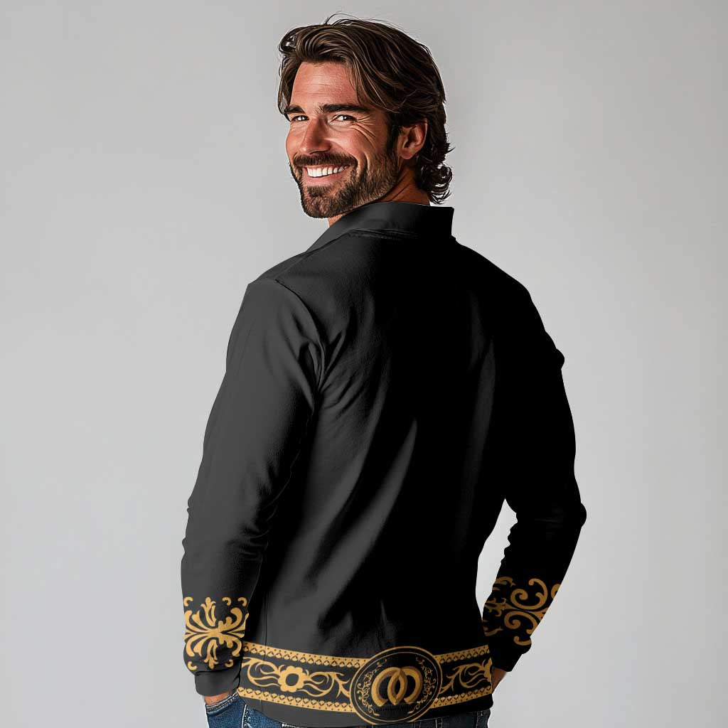 Mexican Charro Suit Long Sleeve Polo Shirt 2025 Cinco De Mayo Costume