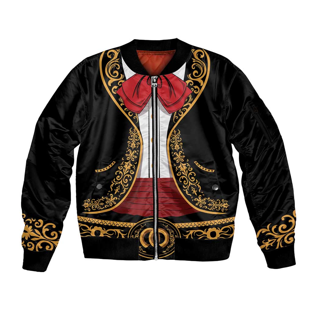 Mexican Charro Suit Sleeve Zip Bomber Jacket 2025 Cinco De Mayo Costume