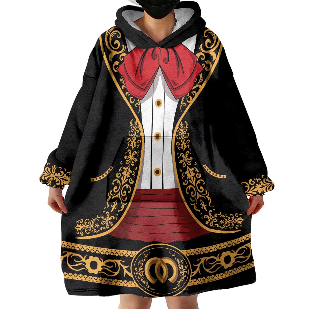 Mexican Charro Suit Wearable Blanket Hoodie 2025 Cinco De Mayo Costume