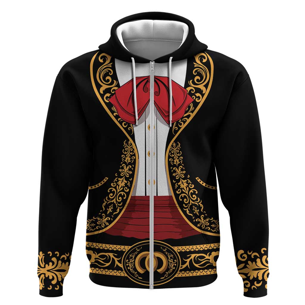 Mexican Charro Suit Zip Hoodie 2025 Cinco De Mayo Costume