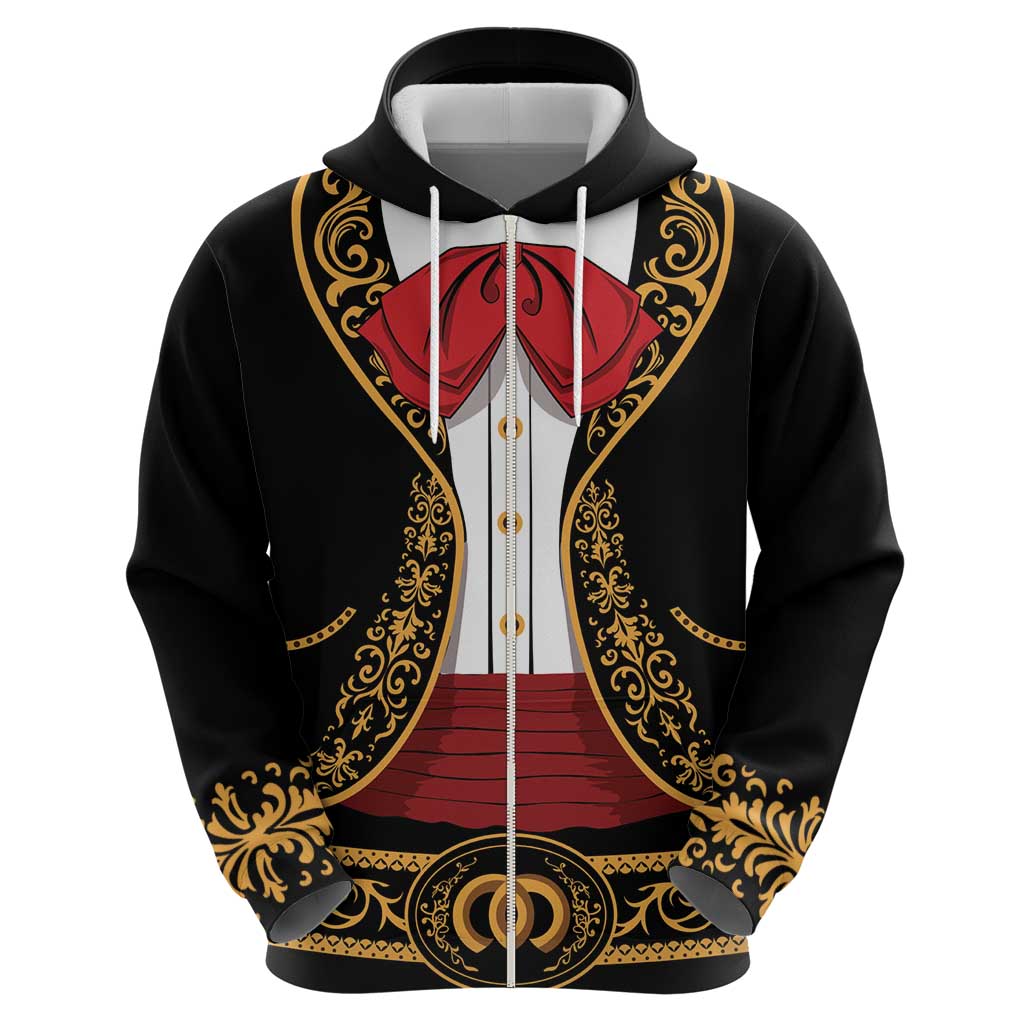 Mexican Charro Suit Zip Hoodie 2025 Cinco De Mayo Costume