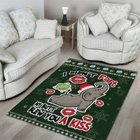 Elephant I Didnt Fart My Butt Blew You A Kiss Area Rug Elephant Christmas DT04 - Wonder Print Shop