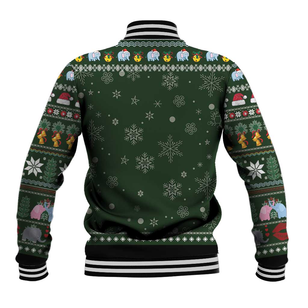 Elephant I Didnt Fart My Butt Blew You A Kiss Baseball Jacket Elephant Christmas DT04 - Wonder Print Shop