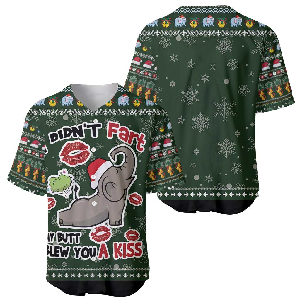 Elephant I Didnt Fart My Butt Blew You A Kiss Baseball Jersey Elephant Christmas DT04 - Wonder Print Shop