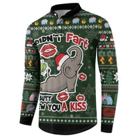 Elephant I Didnt Fart My Butt Blew You A Kiss Button Sweatshirt Elephant Christmas DT04 - Wonder Print Shop