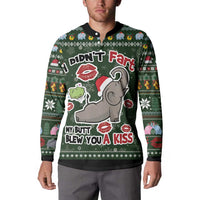 Elephant I Didnt Fart My Butt Blew You A Kiss Button Sweatshirt Elephant Christmas DT04 - Wonder Print Shop