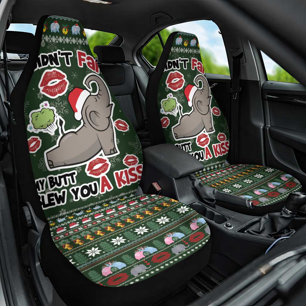 Elephant I Didnt Fart My Butt Blew You A Kiss Car Seat Cover Elephant Christmas DT04 - Wonder Print Shop