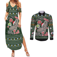 Elephant I Didnt Fart My Butt Blew You A Kiss Couples Matching Summer Maxi Dress and Long Sleeve Button Shirt Elephant Christmas DT04 - Wonder Print Shop