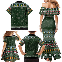 Elephant I Didnt Fart My Butt Blew You A Kiss Family Matching Mermaid Dress and Hawaiian Shirt Elephant Christmas DT04 - Wonder Print Shop