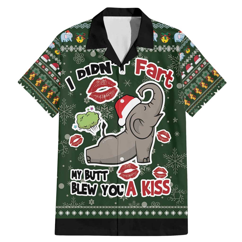 Elephant I Didnt Fart My Butt Blew You A Kiss Family Matching Mermaid Dress and Hawaiian Shirt Elephant Christmas DT04 - Wonder Print Shop