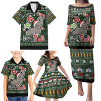 Elephant I Didnt Fart My Butt Blew You A Kiss Family Matching Puletasi and Hawaiian Shirt Elephant Christmas DT04 - Wonder Print Shop