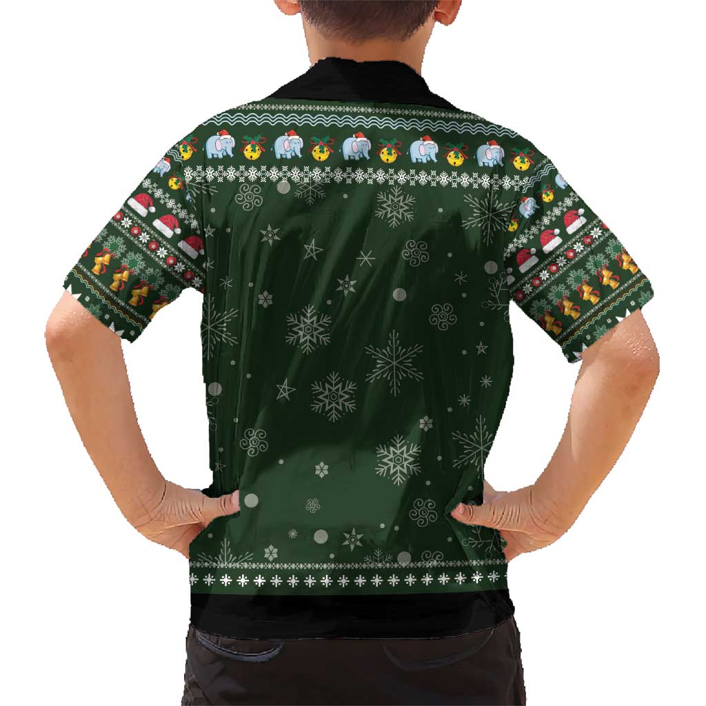 Elephant I Didnt Fart My Butt Blew You A Kiss Family Matching Short Sleeve Bodycon Dress and Hawaiian Shirt Elephant Christmas DT04 - Wonder Print Shop