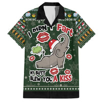 Elephant I Didnt Fart My Butt Blew You A Kiss Family Matching Short Sleeve Bodycon Dress and Hawaiian Shirt Elephant Christmas DT04 - Wonder Print Shop