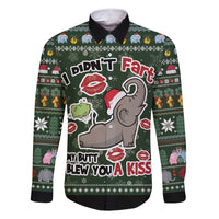 Elephant I Didnt Fart My Butt Blew You A Kiss Family Matching Short Sleeve Bodycon Dress and Hawaiian Shirt Elephant Christmas DT04 - Wonder Print Shop